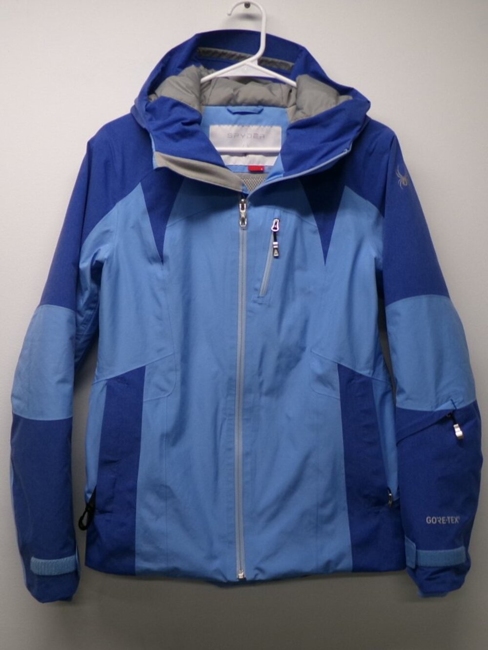 Spyder Inna Gore Tex Winter Ski Jacket Turkish Sea Blue Gorpcore Sz 6 Hooded